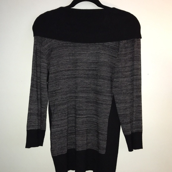 NWT Apt. 9 Charcoal & Black Lace Accent Sweater Size PL - Picture 7 of 8